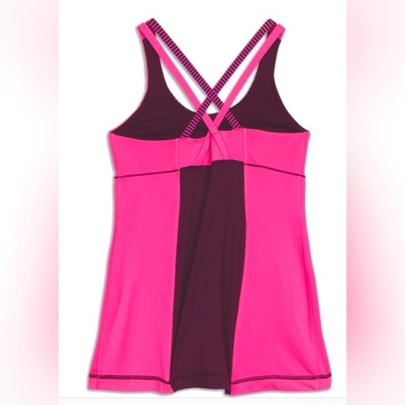 Lululemon Energy Power Luxtreme Strappy *RARE* Yoga Top Sz 4 Pink Raspberry Glo - Picture 4 of 11